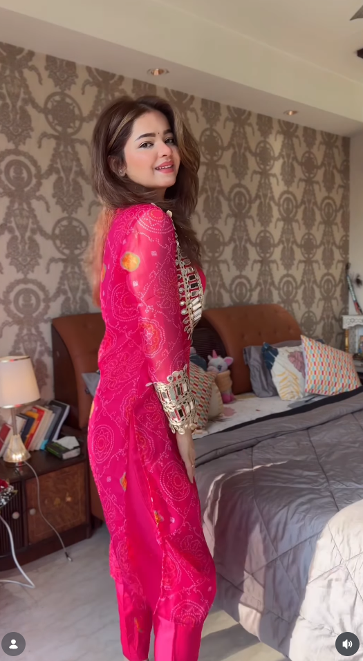 Rani Gulnaar Mirror Work 3 Piece Suit Set