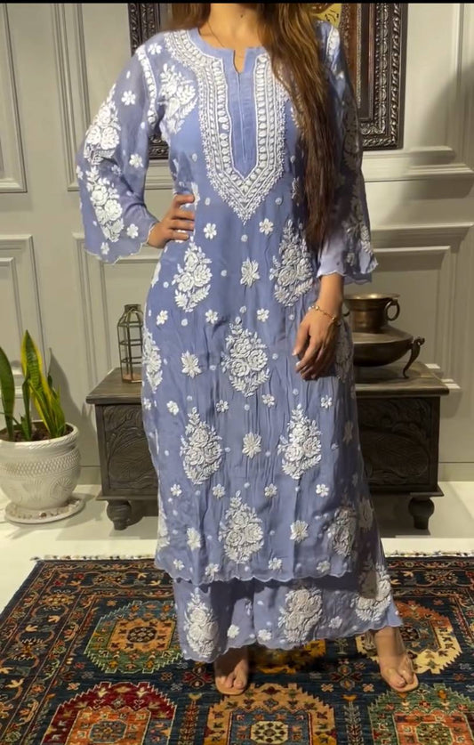 Chikankari Muslin Cord Set