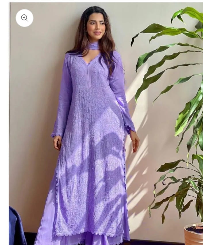 New Trend Chikankari special Ethnic Set (lavender)