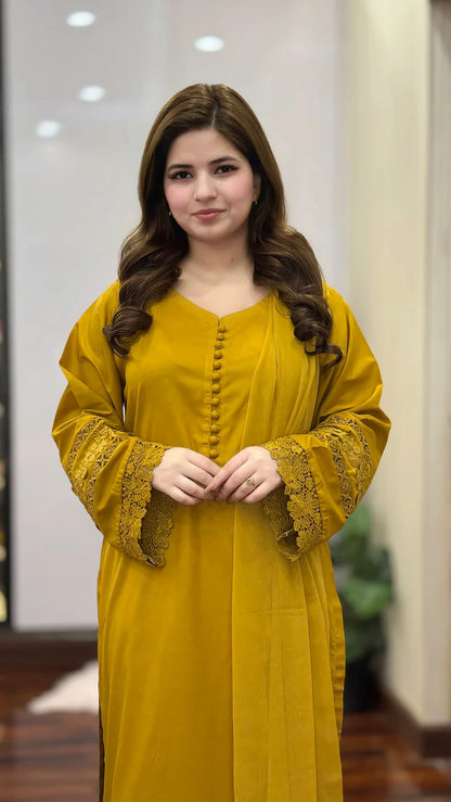 3-Piece Premium Lawn Stitched Suit