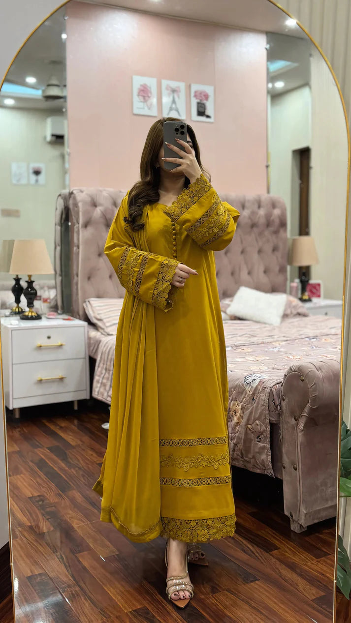 3-Piece Premium Lawn Stitched Suit