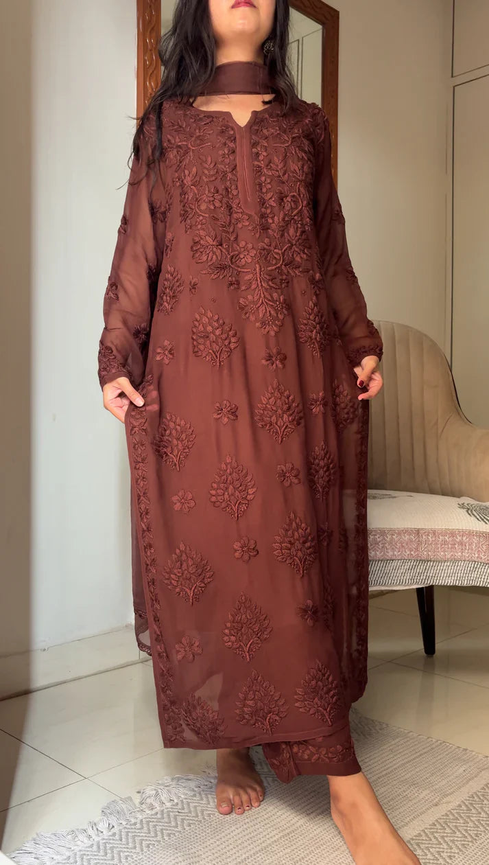 Haniya - Terracotta browns Suit Set (browns )