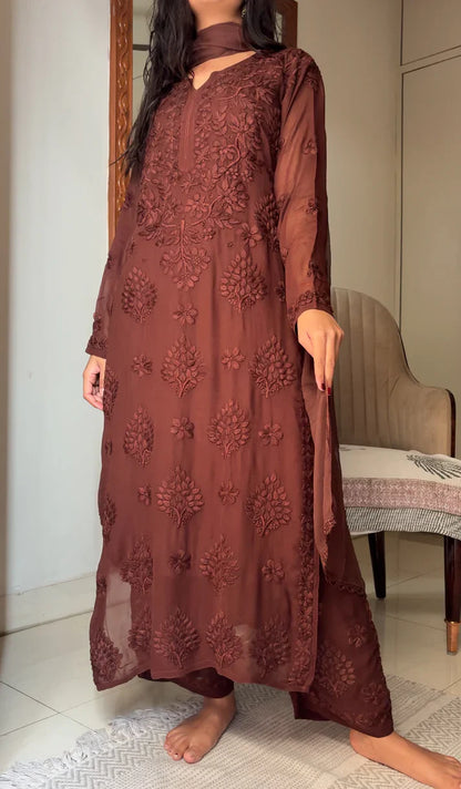 Haniya - Terracotta browns Suit Set (browns )