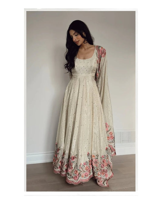 Aarushi Heavy Pure Vichitra Silk Gown