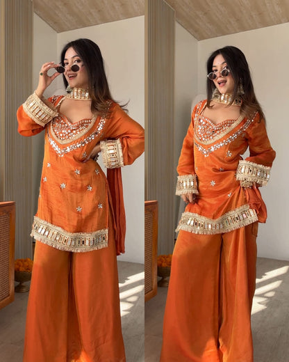 Rust Orange Tissue Suit